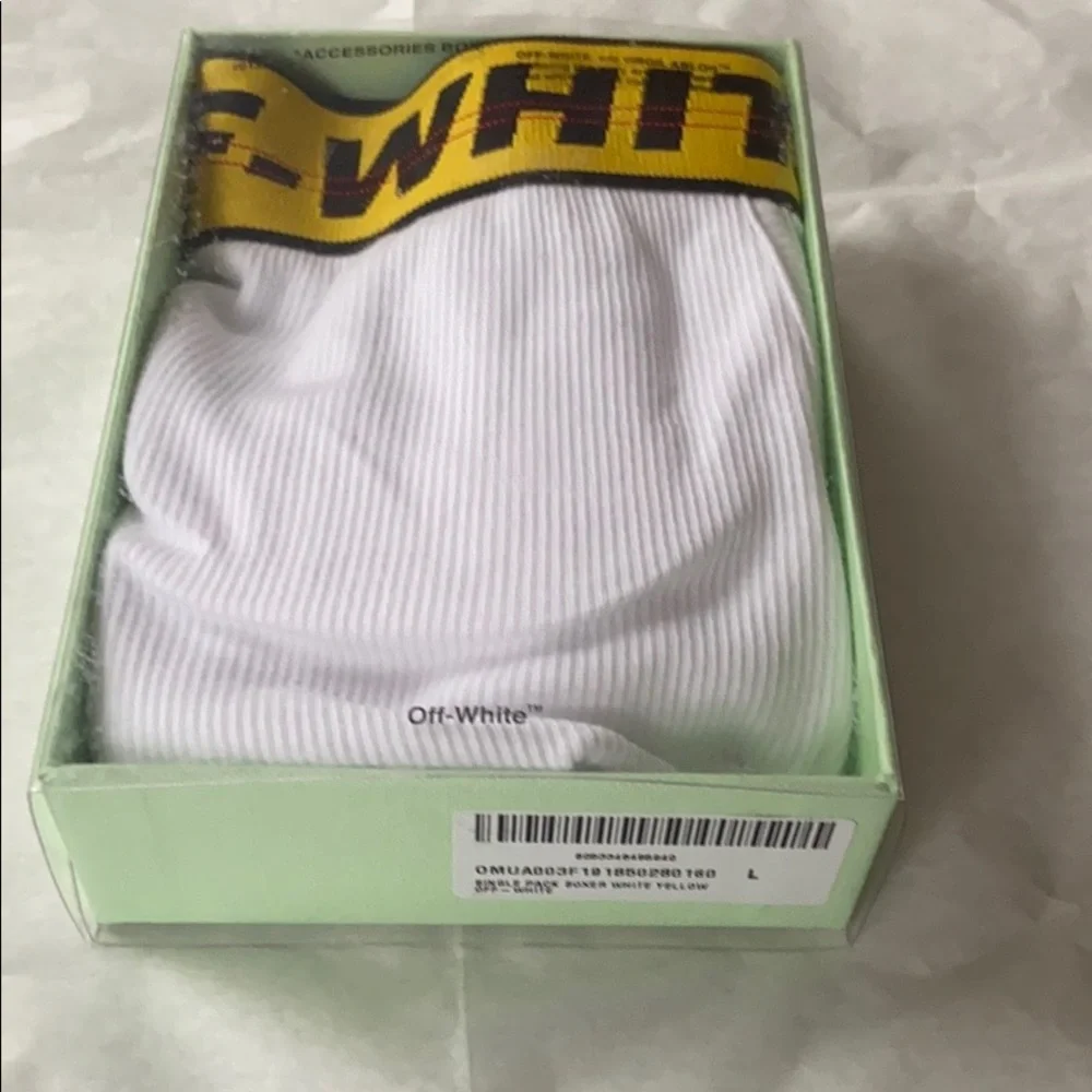 OFF WHITE c/o VIRGIL ABLOH INDUSTRIAL TAPE BOXER SHORTS LARGE NEW